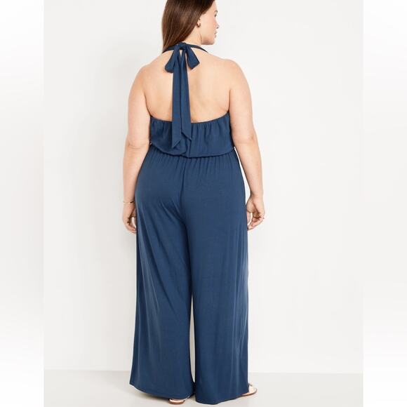 Old Navy tidewater Waist-Defined Halter Jumpsuit - Picture 2 of 13